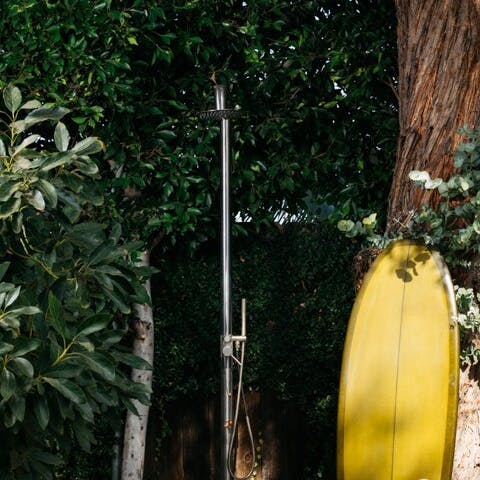 Wash the sand from your hair in the outdoor shower