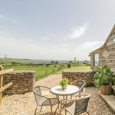 Drink in the countryside views as you sip your morning cuppa