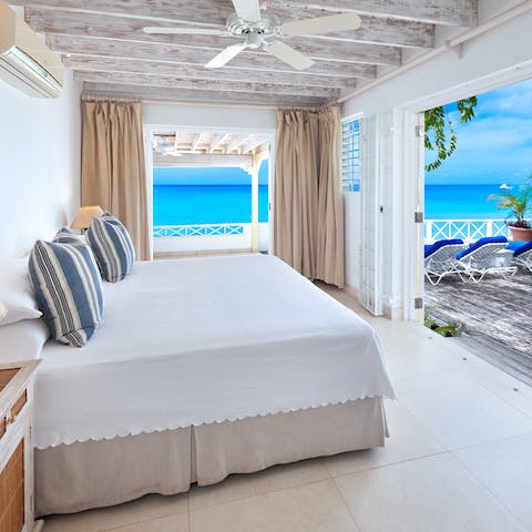 Wake up to mesmerising views of the Caribbean Sea