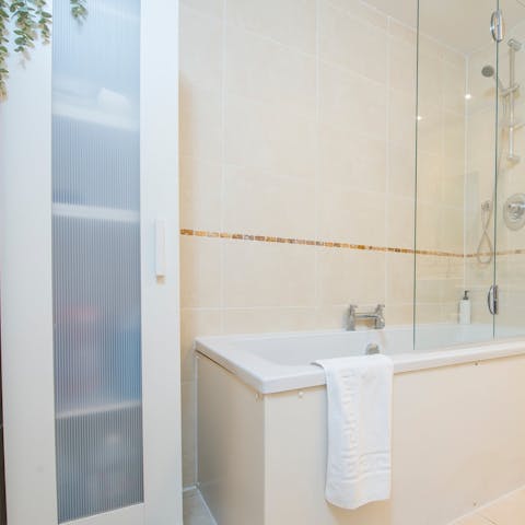 Unwind with a soak in the bathtub