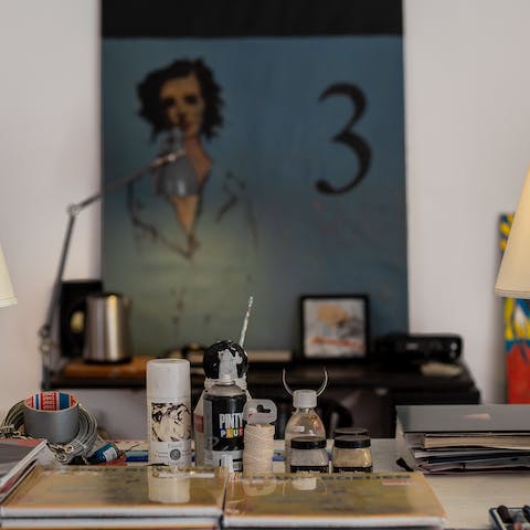 Be your own artist in residence – the artist’s studio is open to guests
