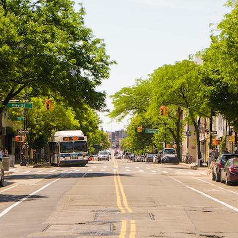 Stay in leafy Greenpoint, near waterfront parks and peaceful open spaces