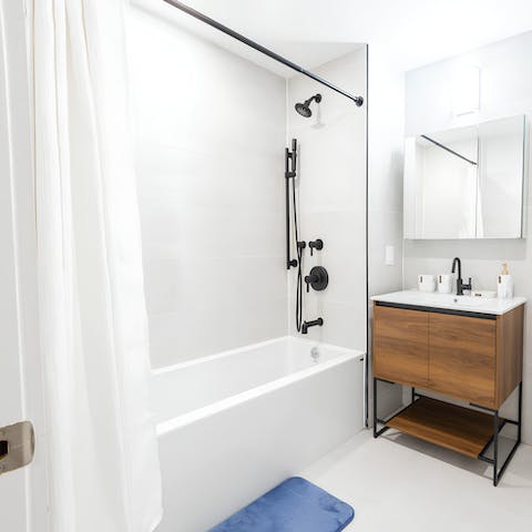 Treat yourself to a relaxing bath after a busy day of walking