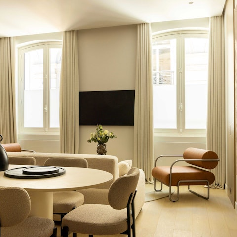 Take in the Parisian views from the living room