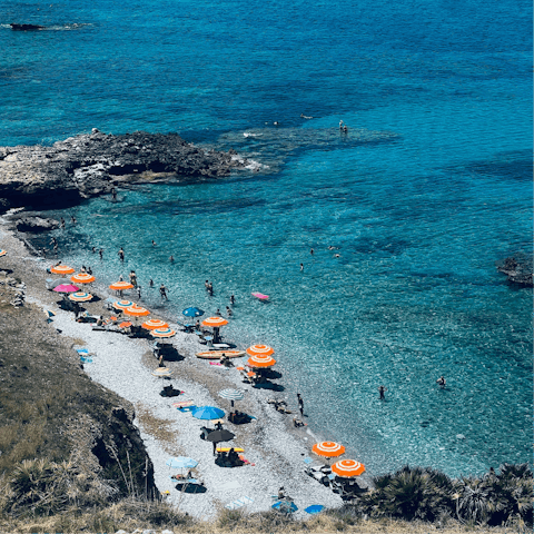 Dive into the sea – the closest beach is just 1.5 kilometres away