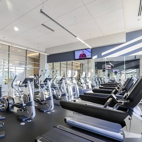 Break a sweat in the on-site gym