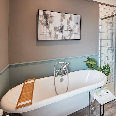 Soak in the bathtub following a day of soaking up York's historic sights