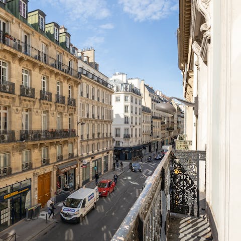 Greet the day with a coffee in hand out on the home's balcony