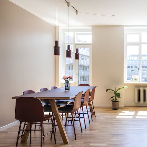 Savour some smørrebrød at the dining table