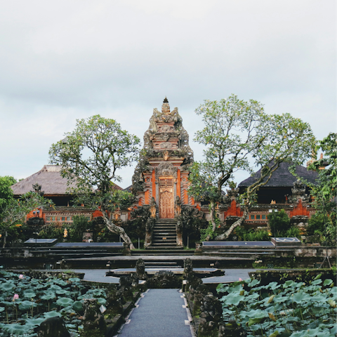 Stay a short drive from the centre of Ubud