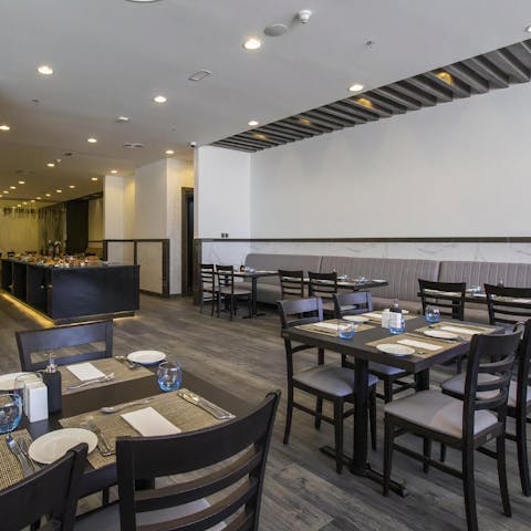 Have your meals prepared for you at the on-site resturant