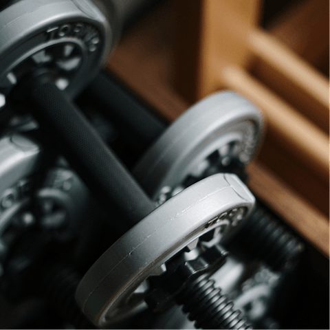 Keep on top of your fitness routine at the residence's gym