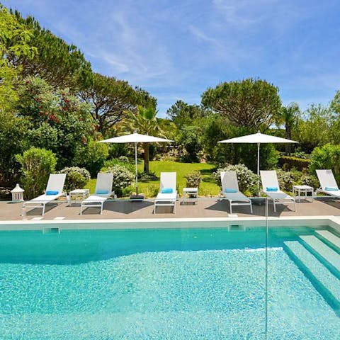 Dive headlong into the turquoise pool
