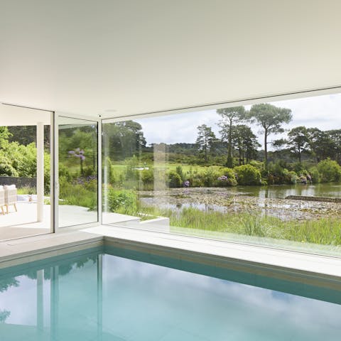 Soak up the panoramic view from the indoor pool