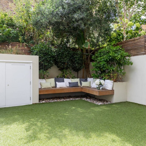 Unwind in the sunny garden – perfect for breakfast or pre-dinner drinks