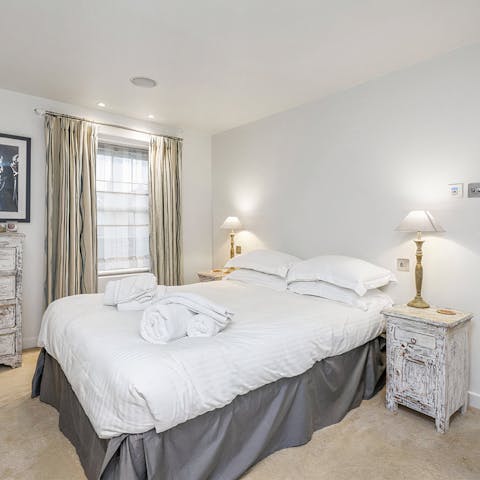 Rest easy in the three comfortable bedrooms