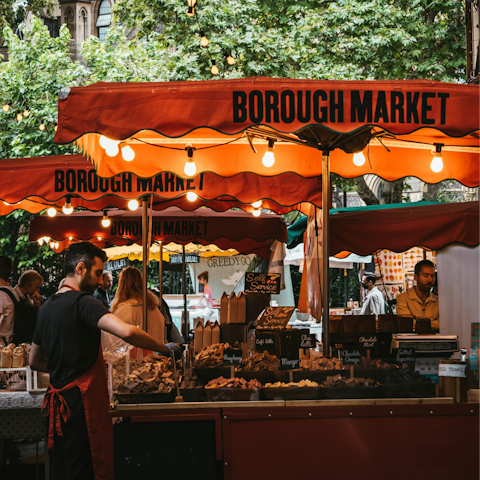 Awaken your tastebuds at nearby Borough Market