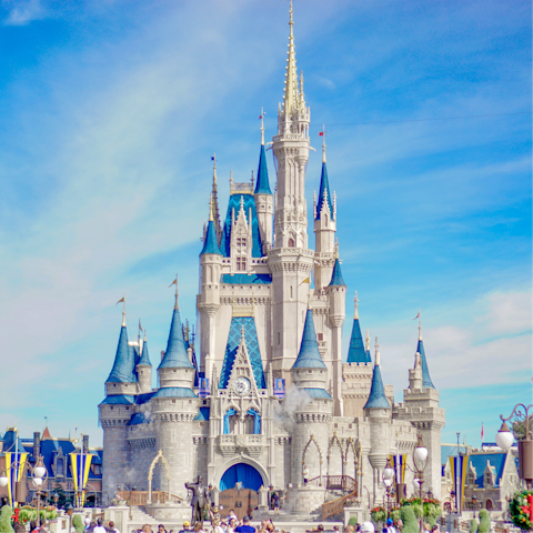 Sprinkle some fairy dust and magic yourself to Walt Disney World, only six miles away