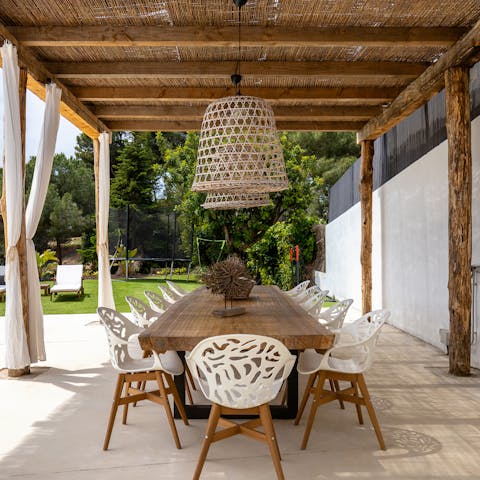 Gather together on the terrace for a big Spanish feast