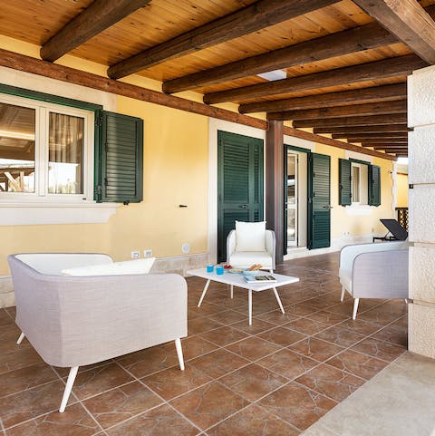 Come together at sundown for a glass or two of wine on the terrace