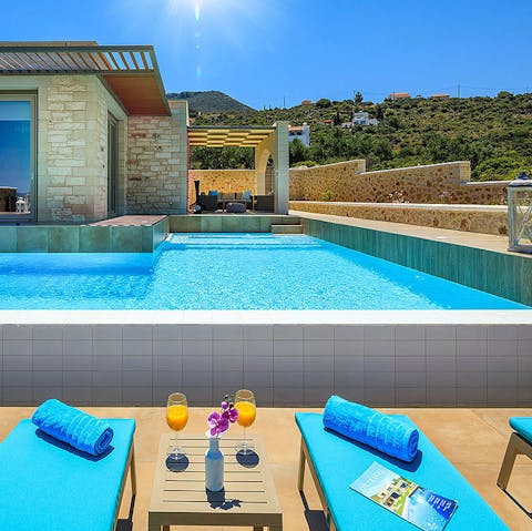 Relax and unwind by the pool and take refreshing dips in its glistening waters