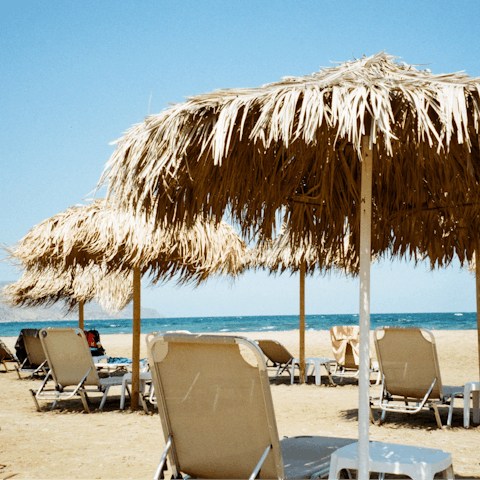 Stay close to one of Crete's beautiful sandy beaches