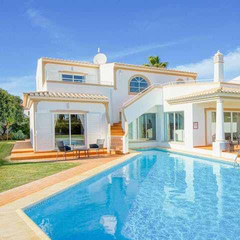 Cool off from the Portuguese heat with a swim in the private pool