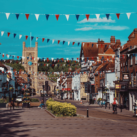 Mosey into Henley-on-Thames to soak up its period charms, just a short stroll away
