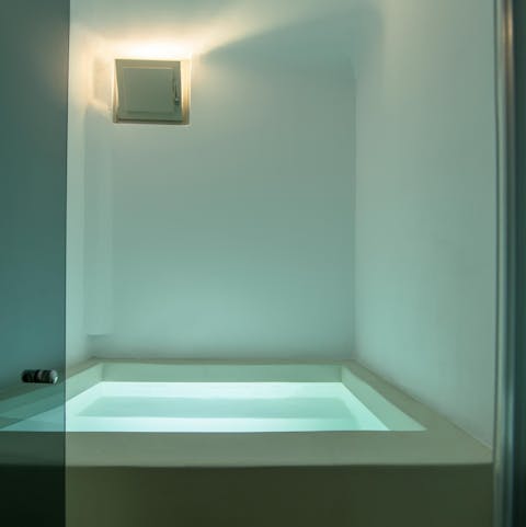 Enjoy a post-workout soak in the spa's Jacuzzi