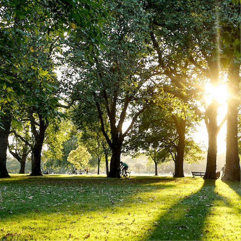 Take long walks through London's leafy green spaces – Hyde Park is less than thirty–minutes away