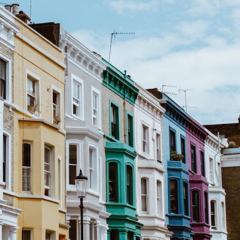 Embrace the colour and beauty of Notting Hill from this bohemian oasis