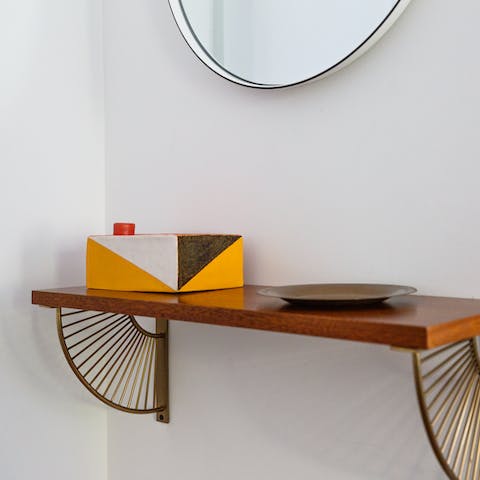 This cool hanging shelf