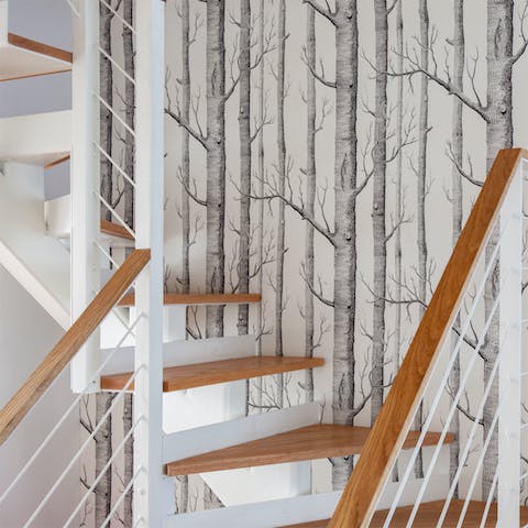 A modern and open staircase