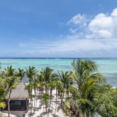 Take in the breathtaking ocean views, with the private beach on your doorstop