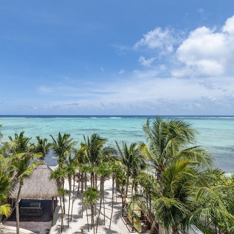 Take in the breathtaking ocean views, with the private beach on your doorstop