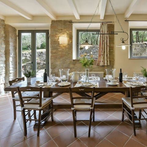 Savour delicious Italian classics at the dining table