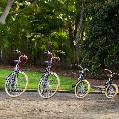 Cycle over to the Santa Barbara bike path, conveniently just a mile away