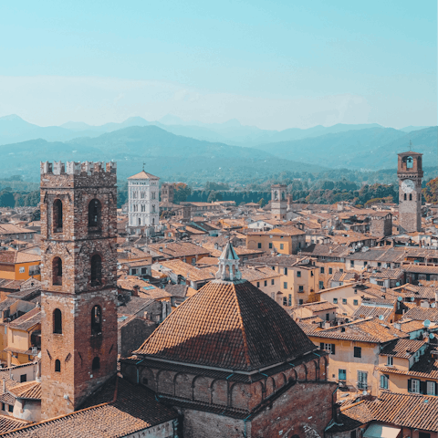 Explore the historic city of Lucca – it's a short drive away
