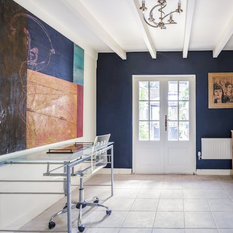 Keep up productivity and get some remote work done at the dedicated desk