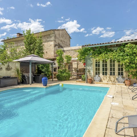 Stay active and escape the summer heat in the calm waters of the private pool