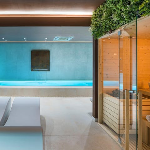 Unwind in the private spa