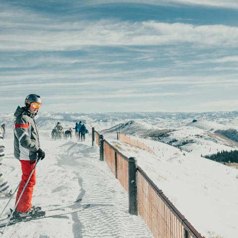 Step onto the slopes with ski-in, ski-out access