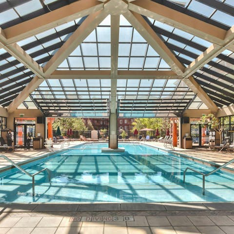 Relax in one of the many pools or the hot tub