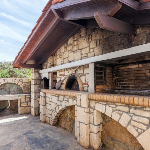 Fire up the stone barbecue for an alfresco feast