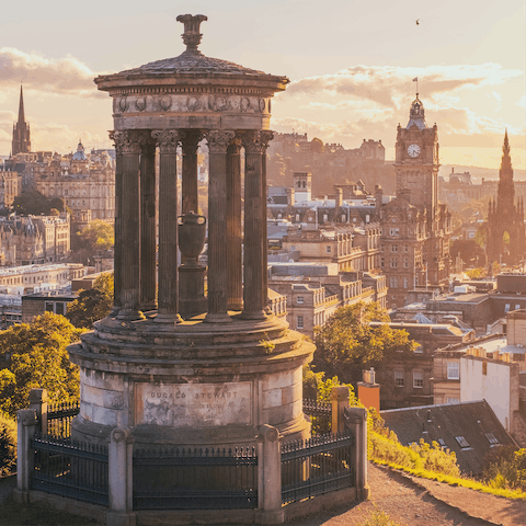Stroll ten minutes to Calton Hill to see fabulous views of this ancient city