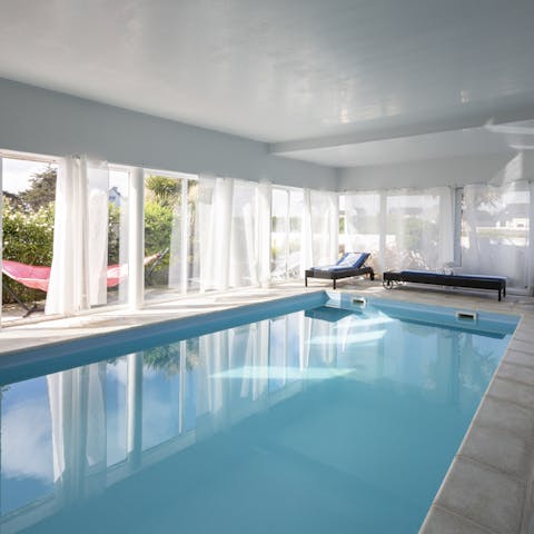Enjoy a swim no matter the weather in your indoor heated pool