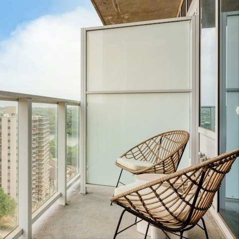 Sip a sundowner on the balcony after a busy day