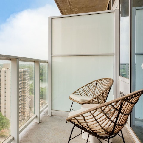 Sip a sundowner on the balcony after a busy day