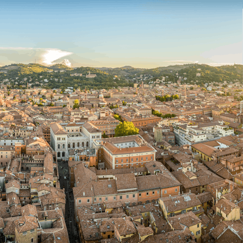 Make the short drive to Bologna to enjoy a day in the beautiful city