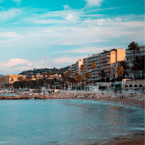 Stroll to the sands of Plage Macé, lined with luxury shops such as Louis Vuitton